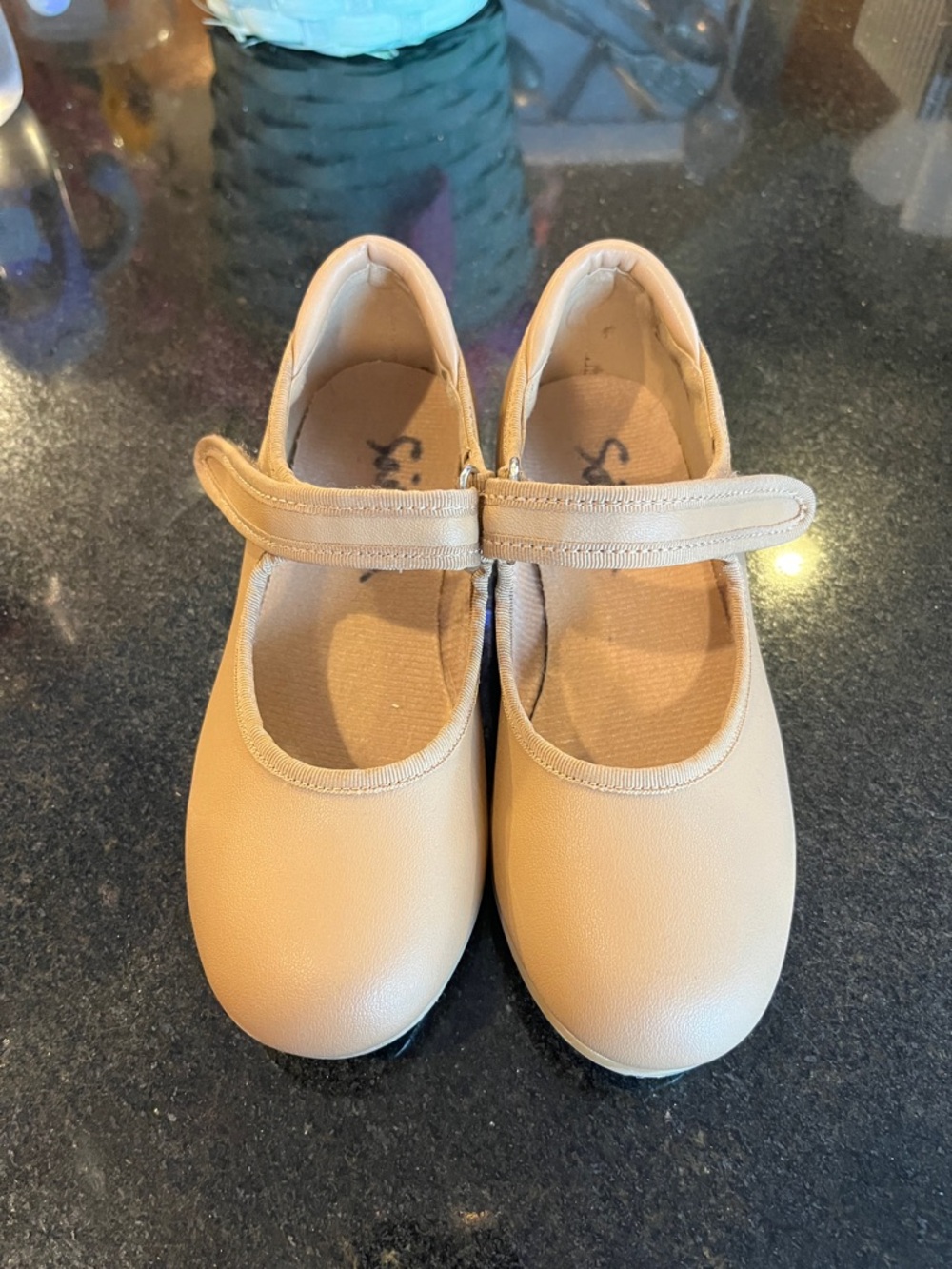 Girls Beige Tap Shoes